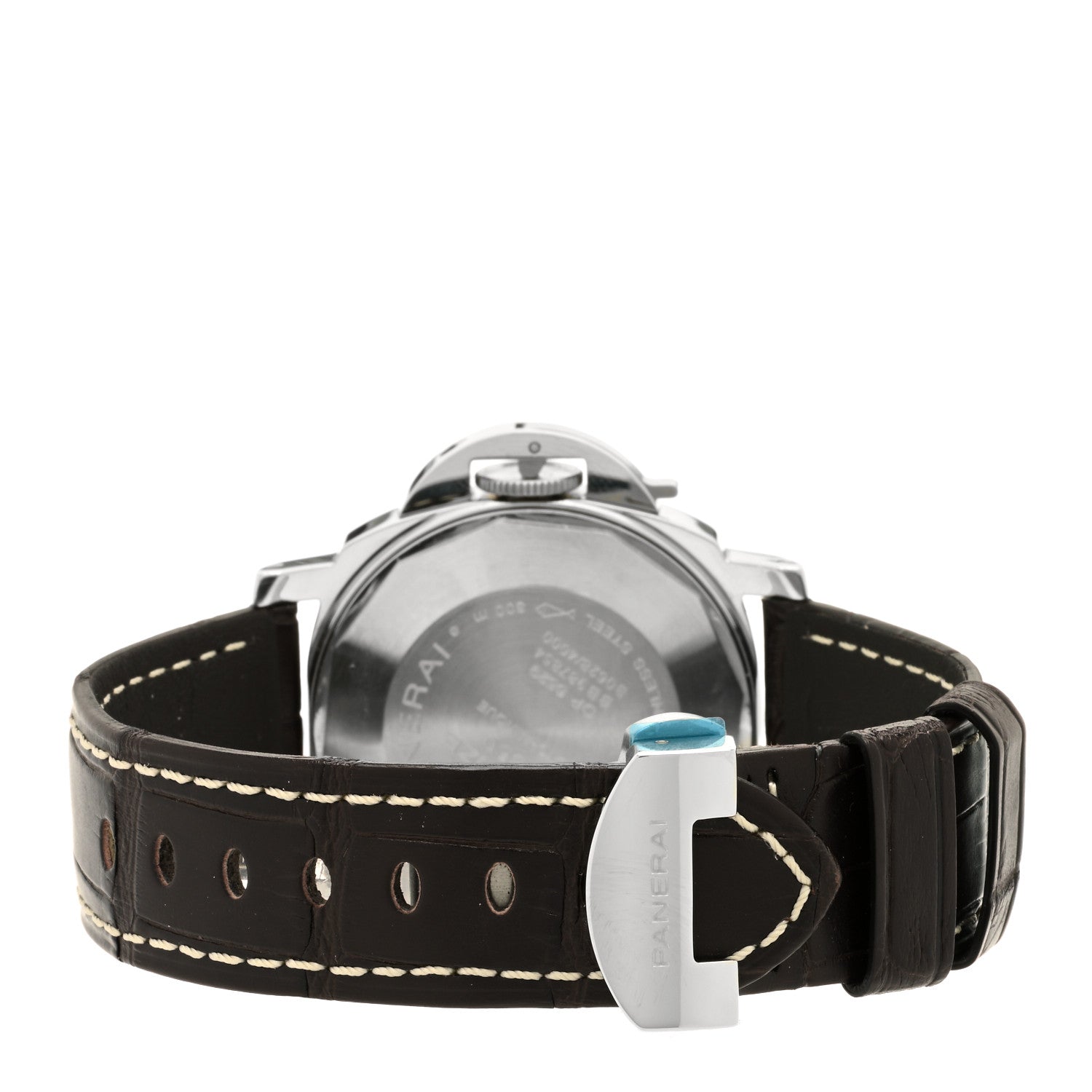 Panerai Stainless Steel Alligator 40mm Luminor Marina Automatic Watch Black PAM00048 3 of 4