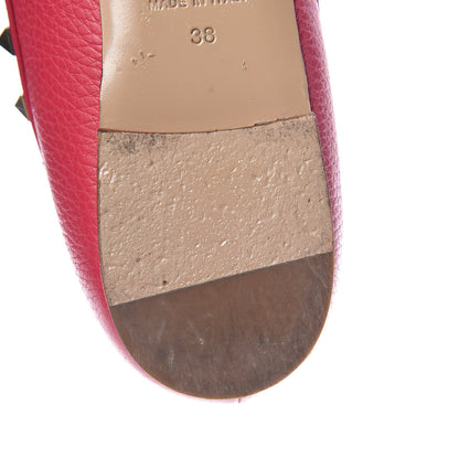 Valentino Garavani Pebbled Calfskin Rockstud Ballerina Flats 38 Deep Fuxia 14 of 14