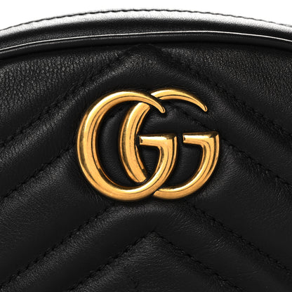 Gucci Calfskin Matelasse GG Marmont Belt Bag 95 38 Black 6 of 20