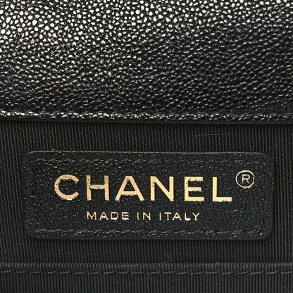 Chanel Caviar Quilted North South Boy Flap Black 6 of 10
