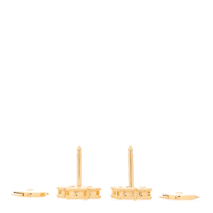 Van Cleef & Arpels 18K Yellow Gold Mother of Pearl Sweet Alhambra Earrings 3 of 5