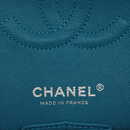 Chanel Patent Calfskin Quilted Medium Double Flap Turquoise 6 of 7