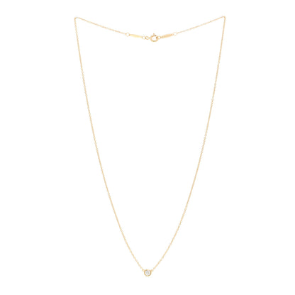 Tiffany 18K Yellow Gold Diamond .12ct Elsa Peretti Diamonds by the Yard Pendant Necklace 3 of 5