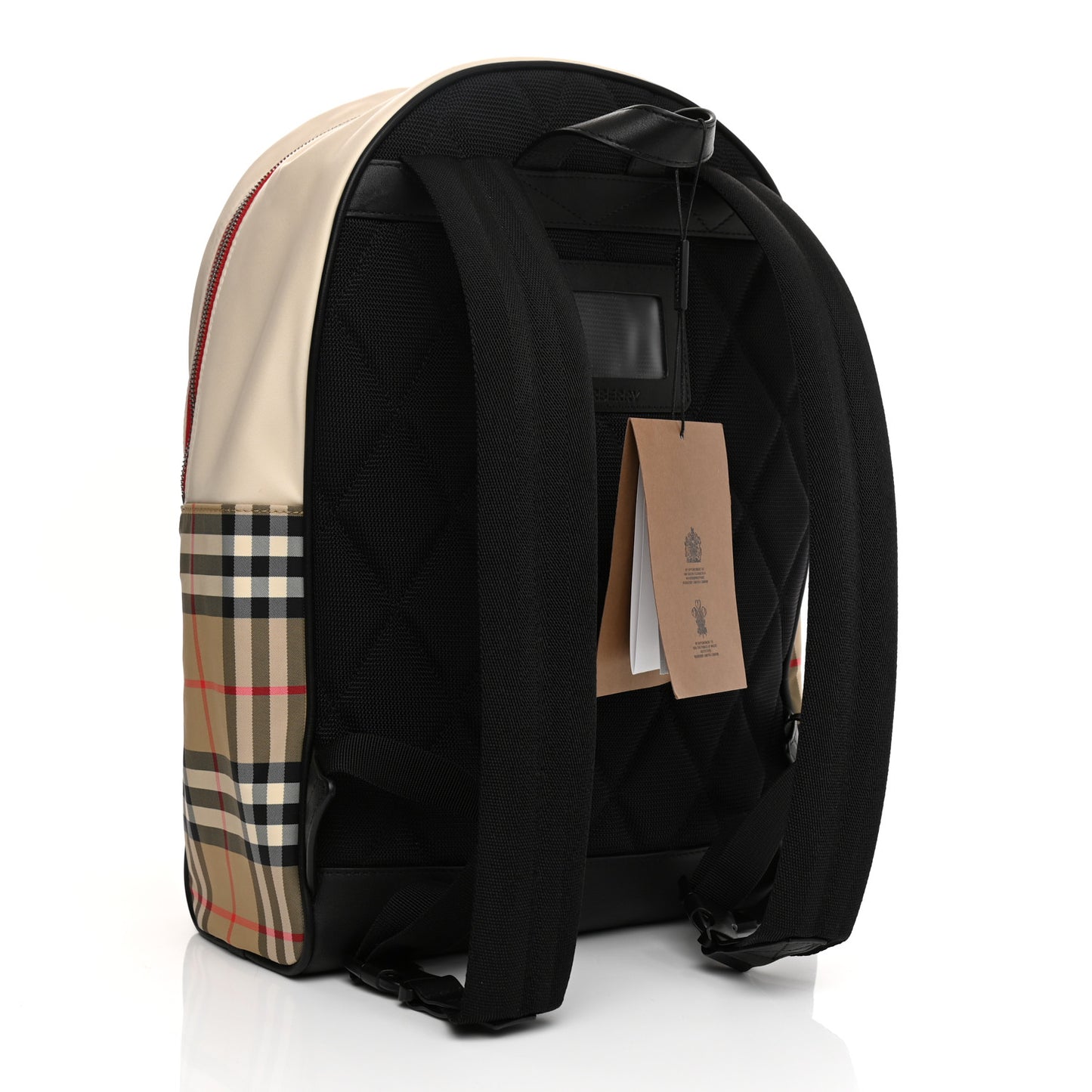 Econyl Vintage Check Kids Monogram Backpack Archive Beige