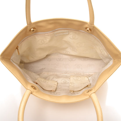 Chanel Caviar CC Tote Beige Clair 5 of 19