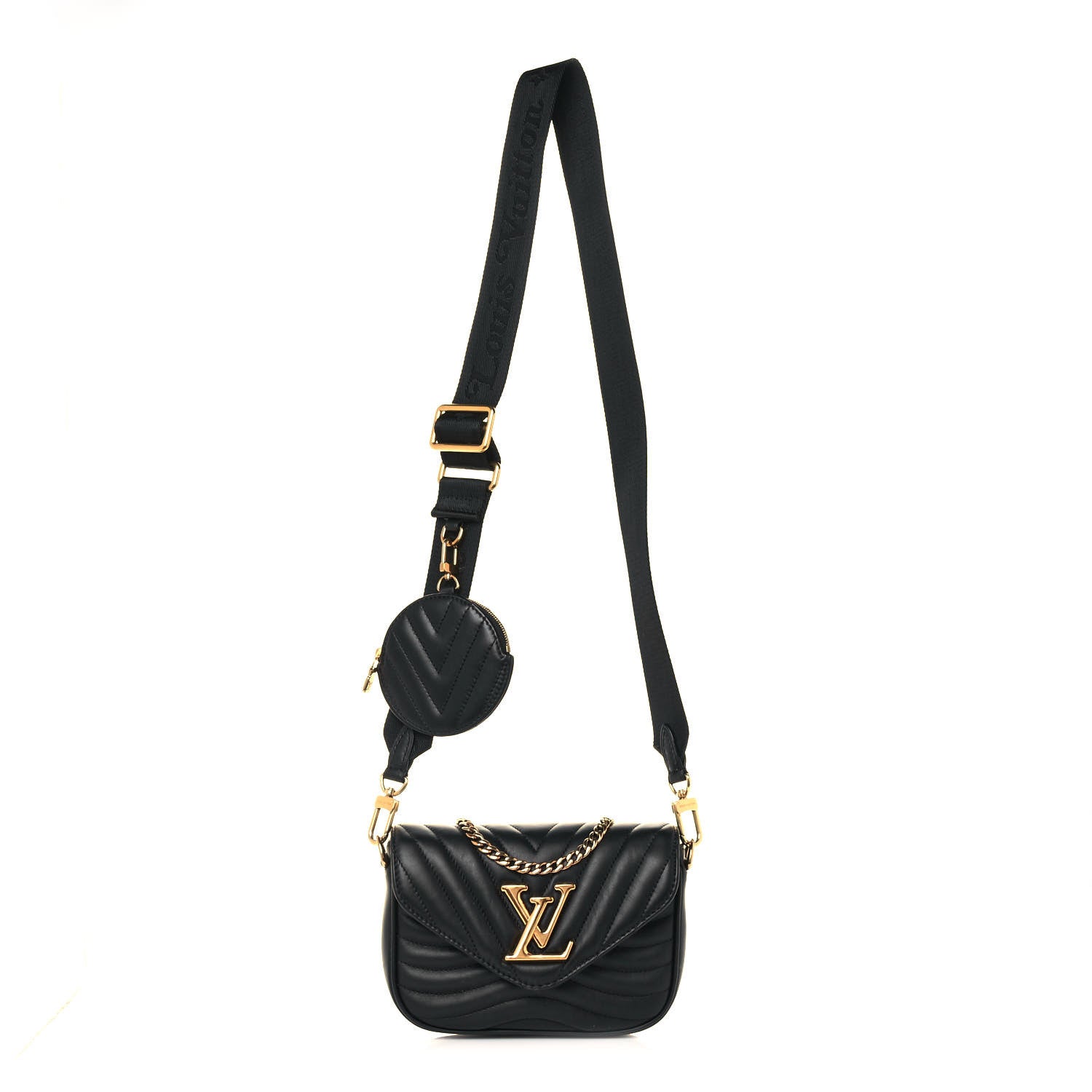 Louis Vuitton Calfskin New Wave Multi Pochette Black 1 of 15