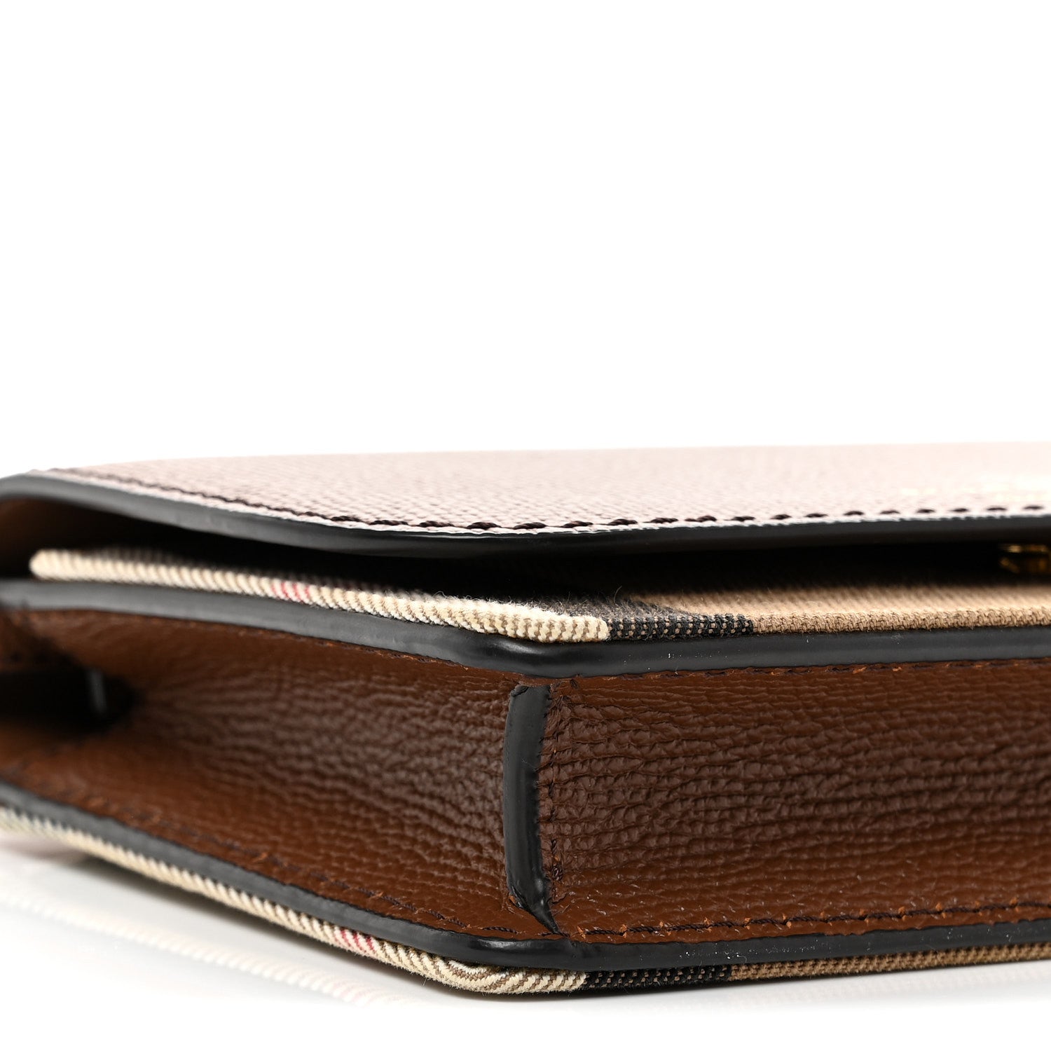 Burberry Derby Calfskin House Check Mini Hampshire Crossbody Tan 9 of 10