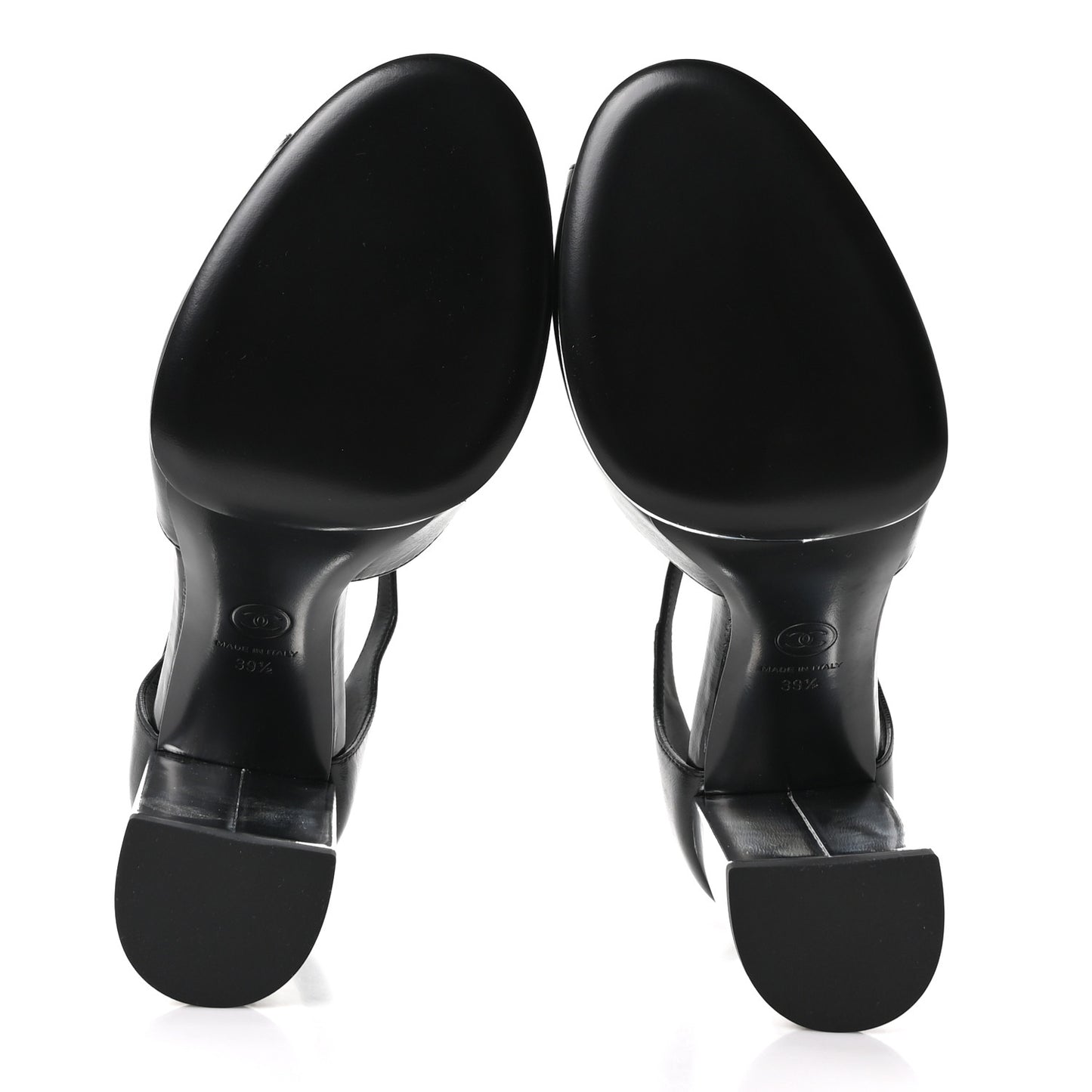 Shiny Lambskin Sandals 39.5 Black