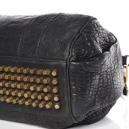 Alexander Wang Pebbled Lambskin Rocco Black Antique Brass Hardware 12 of 15