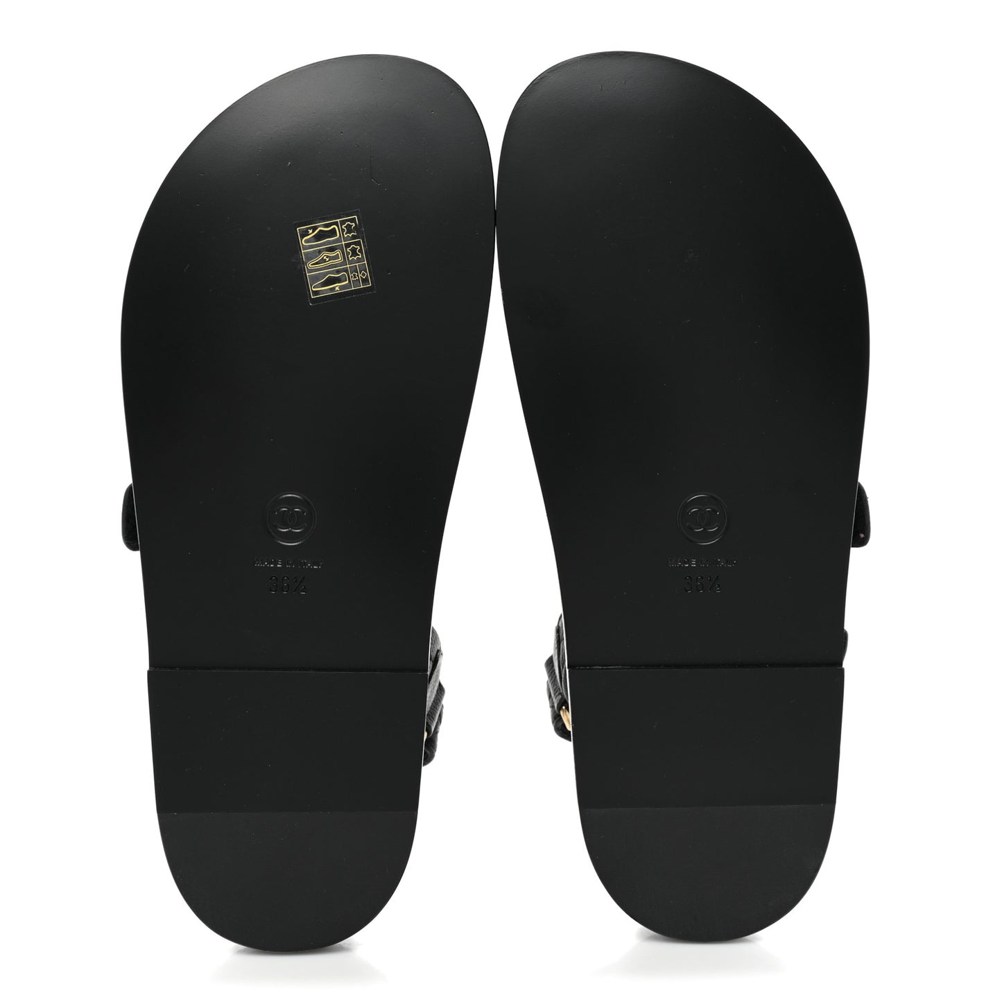 Grained Calfskin Velcro Dad Sandals 36.5 Black