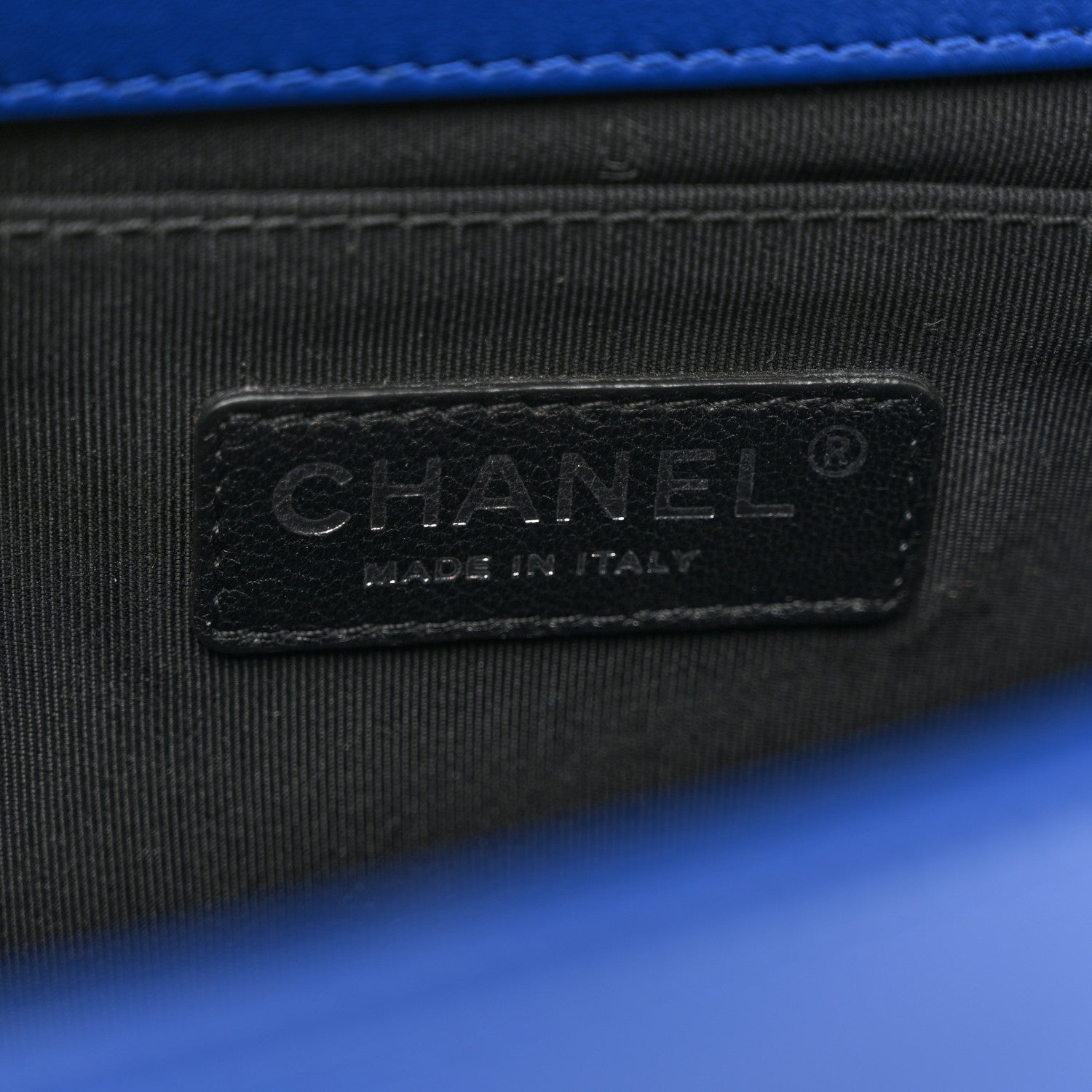 Chanel Patent Calfskin Quilted Medium Plexiglass Boy Flap Blue 6 of 12