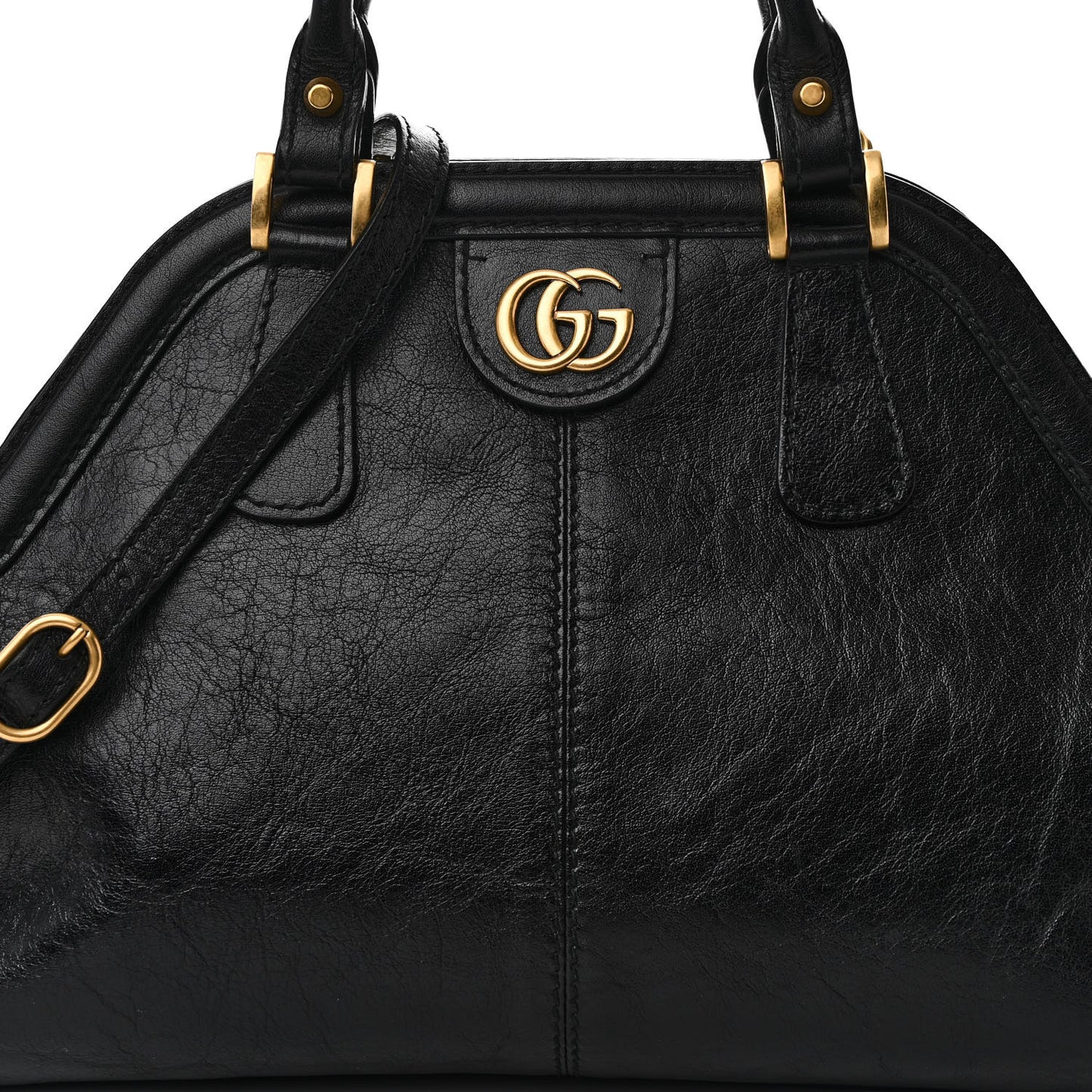 Calfskin Medium Re(Belle) Top Handle Bag Black