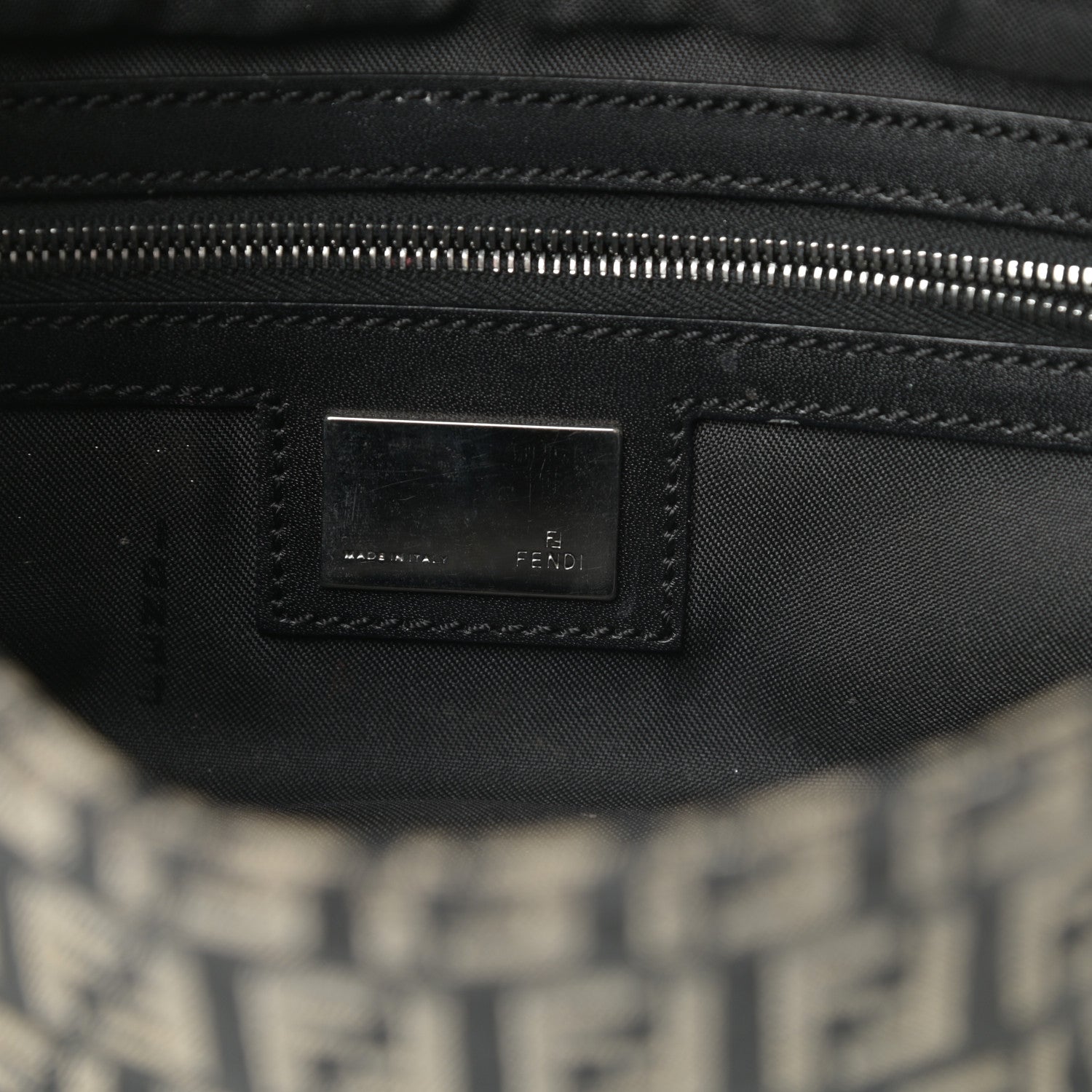 Fendi Zucchino Baguette Black 6 of 13