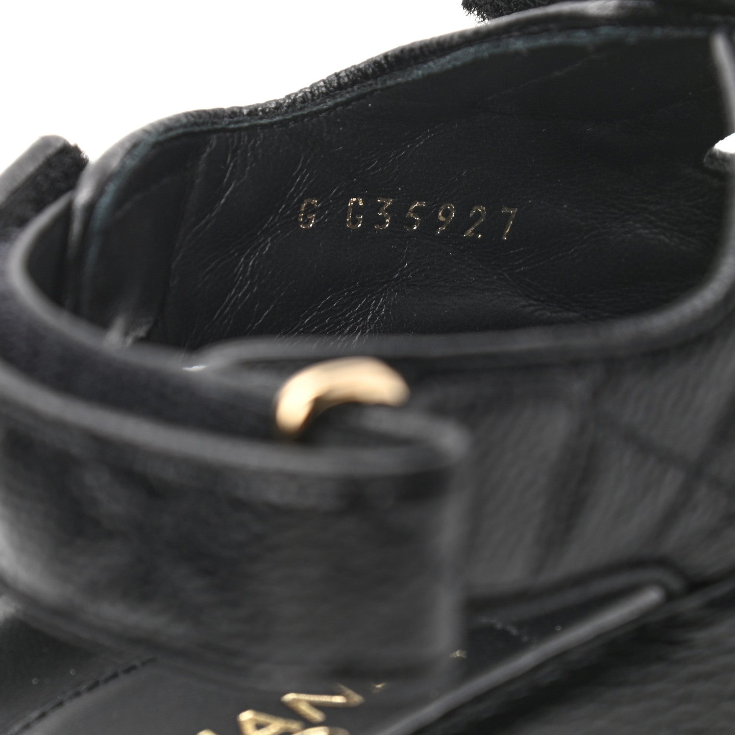 Chanel Grained Calfskin Velcro Dad Sandals 36 Black 8 of 8