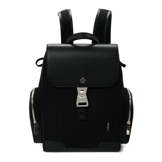 Canvas Calfskin Never Still Small Backpack Black