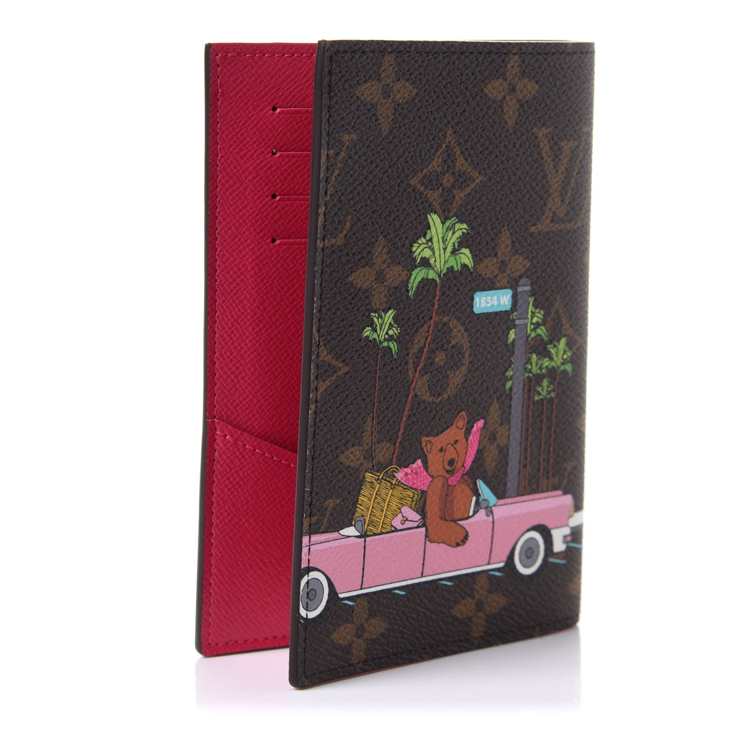 Louis Vuitton Monogram 2021 Christmas Animation Hollywood Passport Cover Fuchsia 3 of 8
