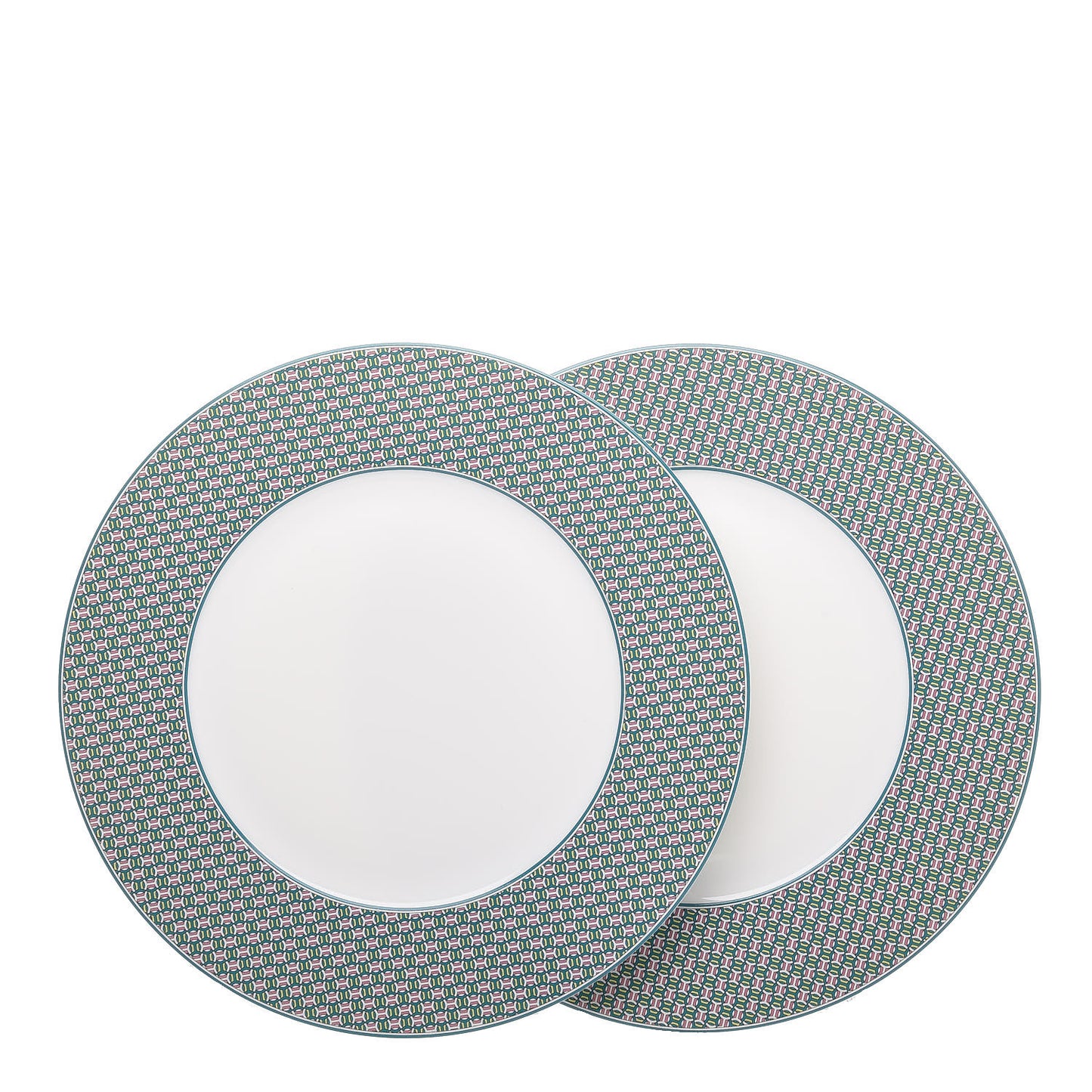 Porcelain Tie Dinner Plate Set of 2