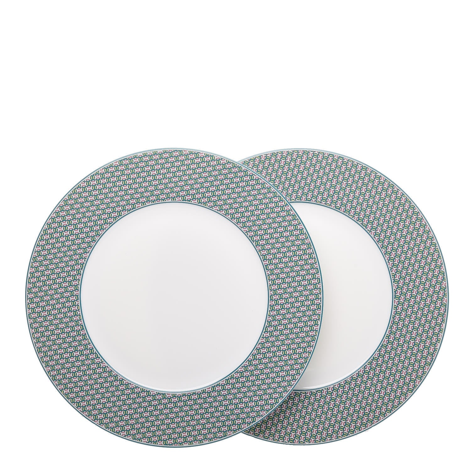 Hermes Porcelain Tie Dinner Plate Set of 2 1 of 6