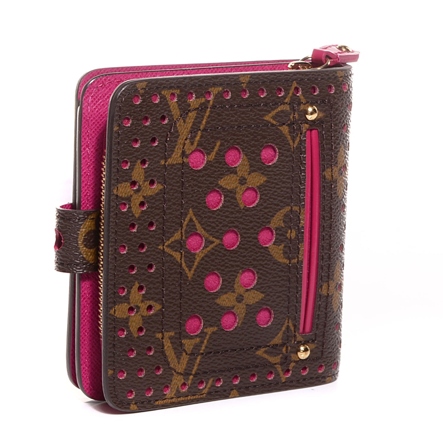 Louis Vuitton Monogram Perforated Compact Zipped Wallet Fuchsia 3 of 7