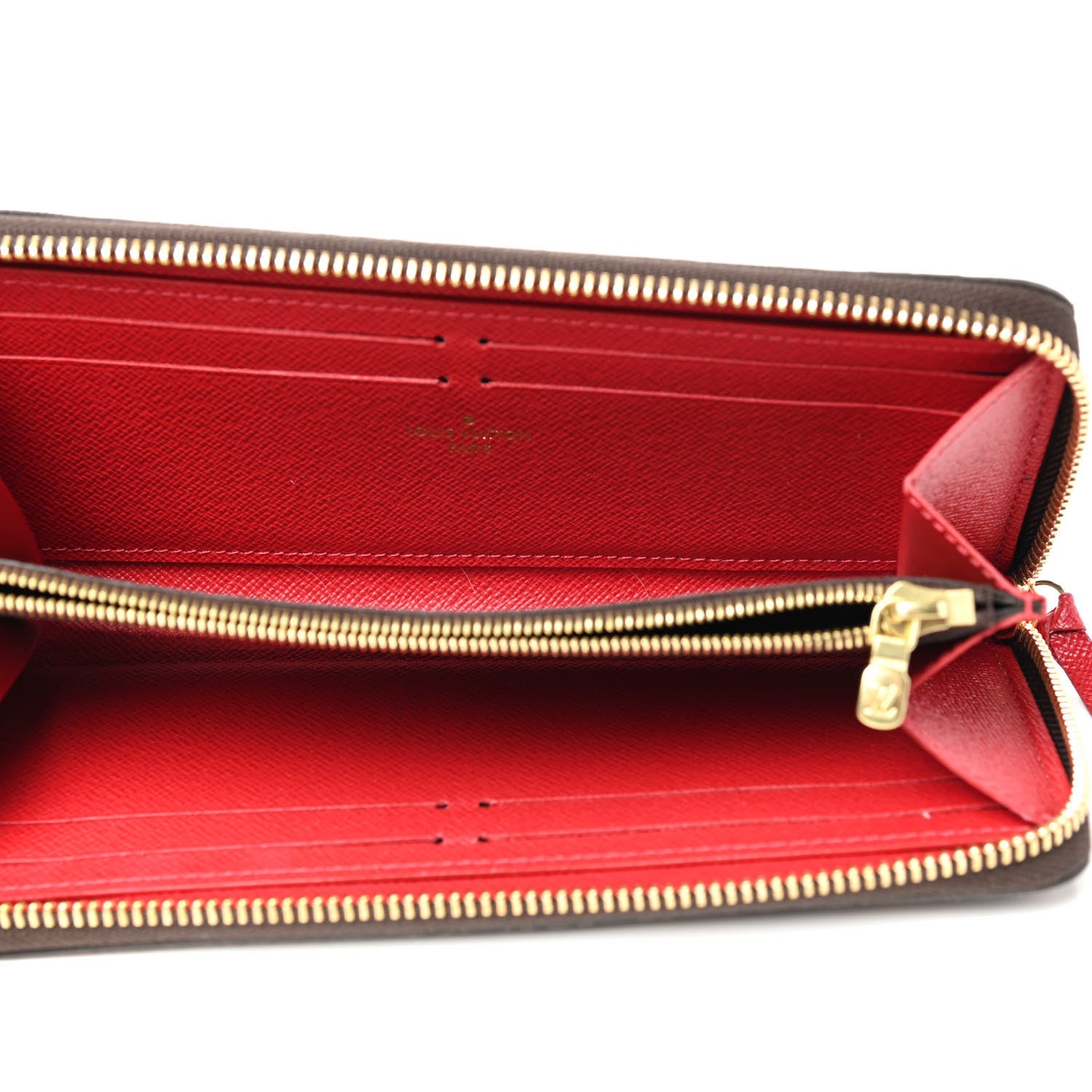 Louis Vuitton Damier Ebene Clemence Wallet Cherry 5 of 7