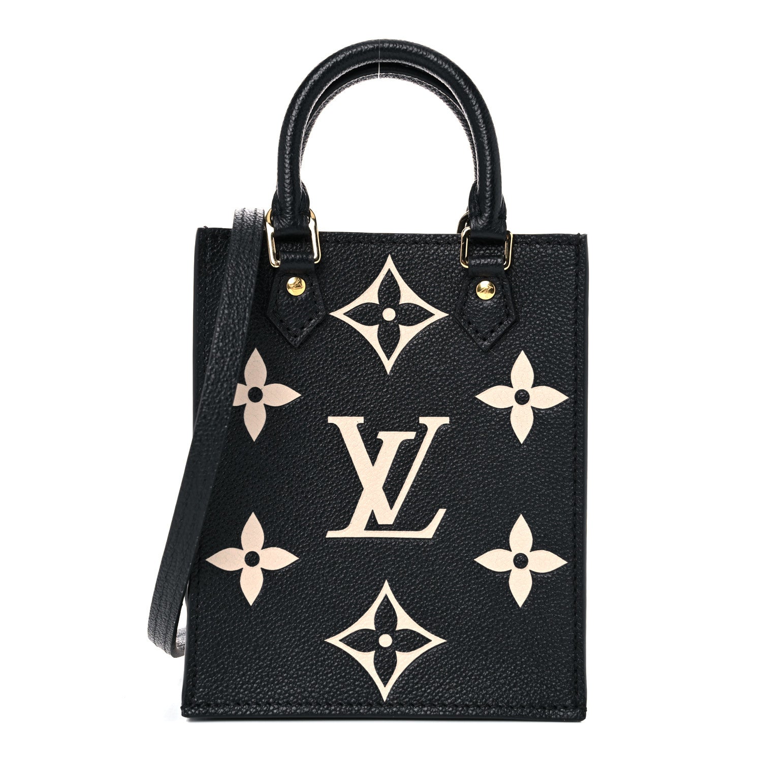Louis Vuitton Empreinte Monogram Giant Petit Sac Plat Black Beige 1 of 12