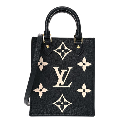 Louis Vuitton Empreinte Monogram Giant Petit Sac Plat Black Beige 1 of 12