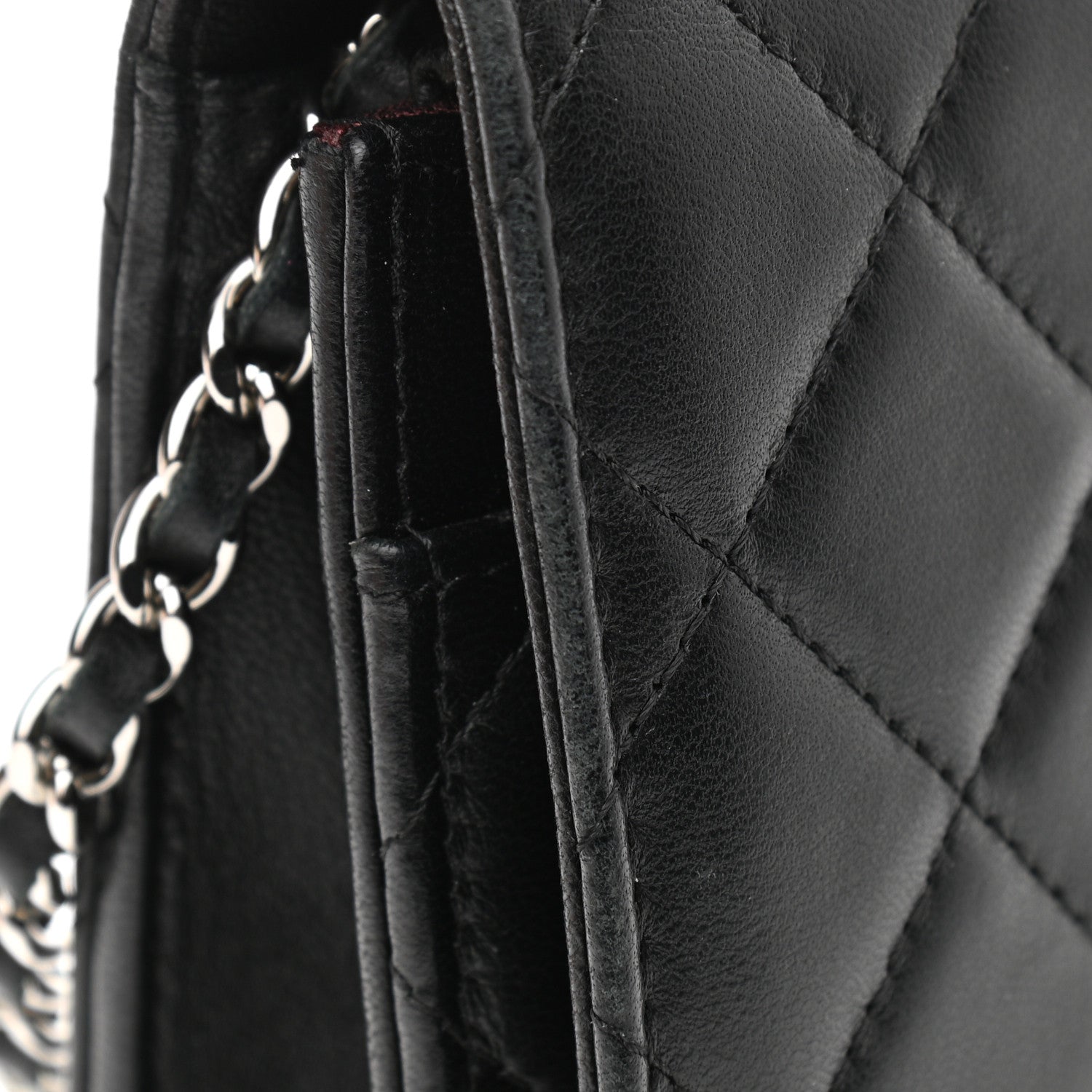 Chanel Lambskin Quilted Wallet On Chain WOC Black 13 of 16