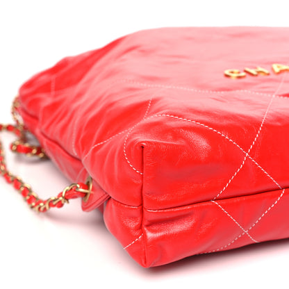 Chanel Shiny Calfskin Quilted 22 Backpack Red 8 of 9