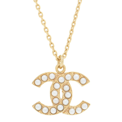 Chanel Pearl CC Pendant Necklace Gold 4 of 7