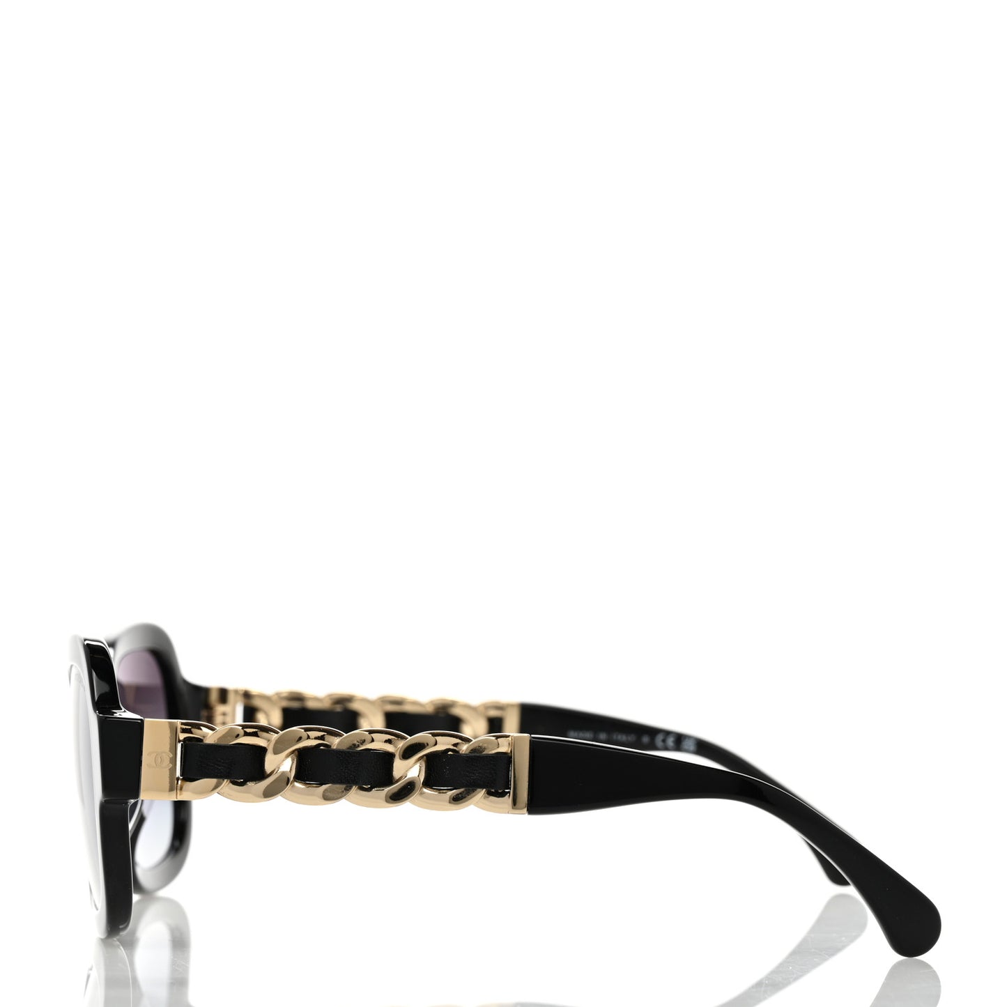 Acetate Chain Sunglasses 5465-Q-A Black