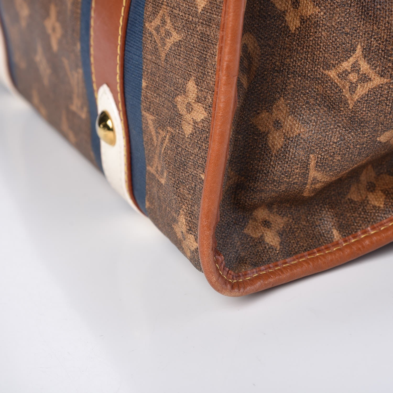 Louis Vuitton Monogram Rayures Tisse Sac GM Blue 14 of 18