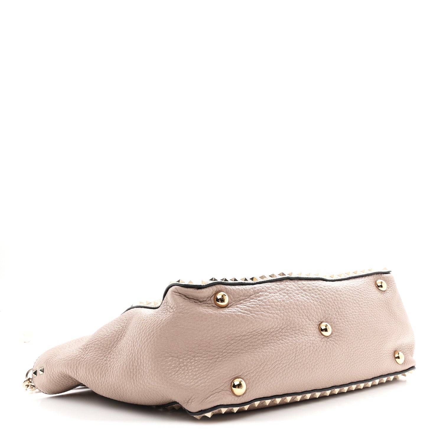 Valentino Garavani Pebbled Calfskin Medium Rockstud Tote Poudre 4 of 10