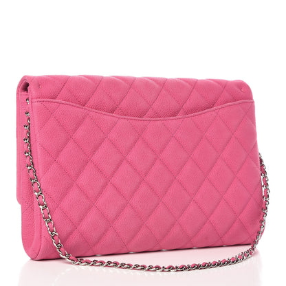 Chanel Iridescent Caviar Clutch with Chain Flap Pink 3 of 14