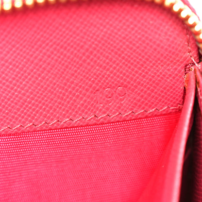 Prada Saffiano Triangle Zip Around Wallet Peonia 8 of 9