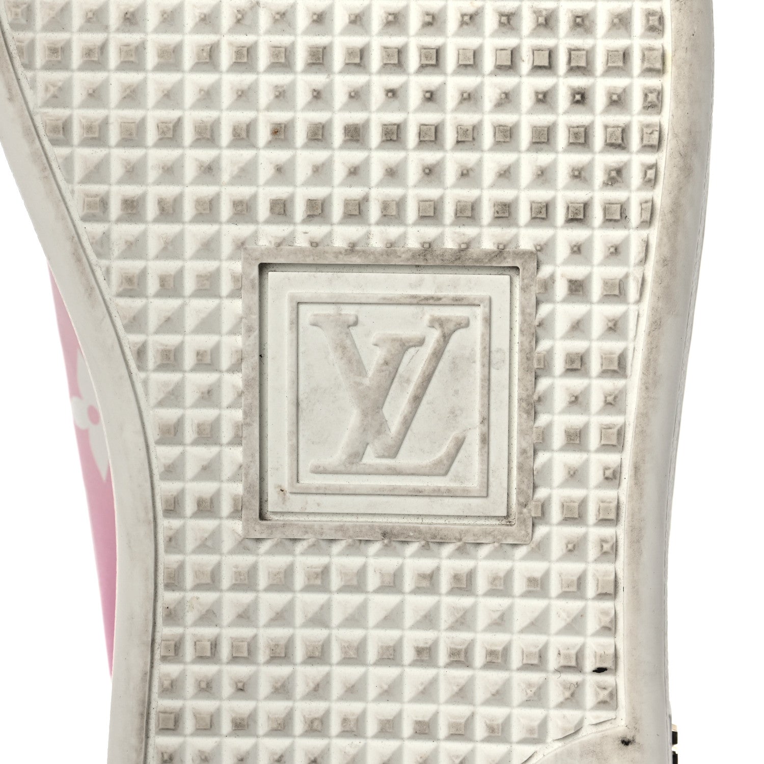 Louis Vuitton Calfskin Monogram Frontrow Sneakers 37.5 White Pink 6 of 9