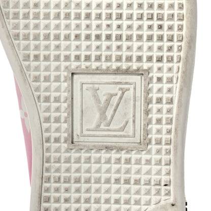 Louis Vuitton Calfskin Monogram Frontrow Sneakers 37.5 White Pink 6 of 9