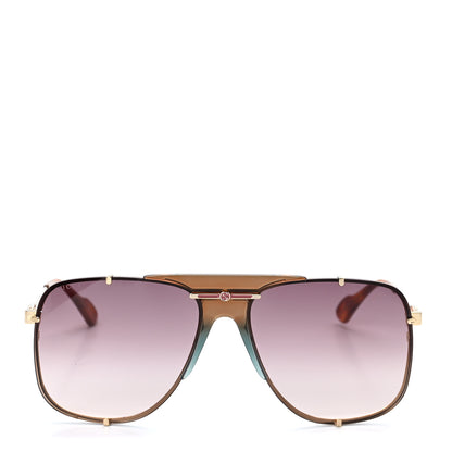 Gucci Metal Square Frame Sunglasses GG0739S Brown 2 of 9