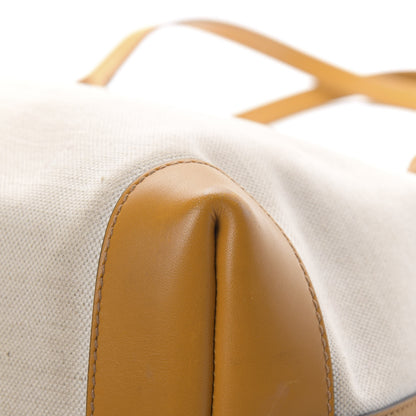 Gucci Linen Canvas Medium Craft Logo Tote Yellow 14 of 19