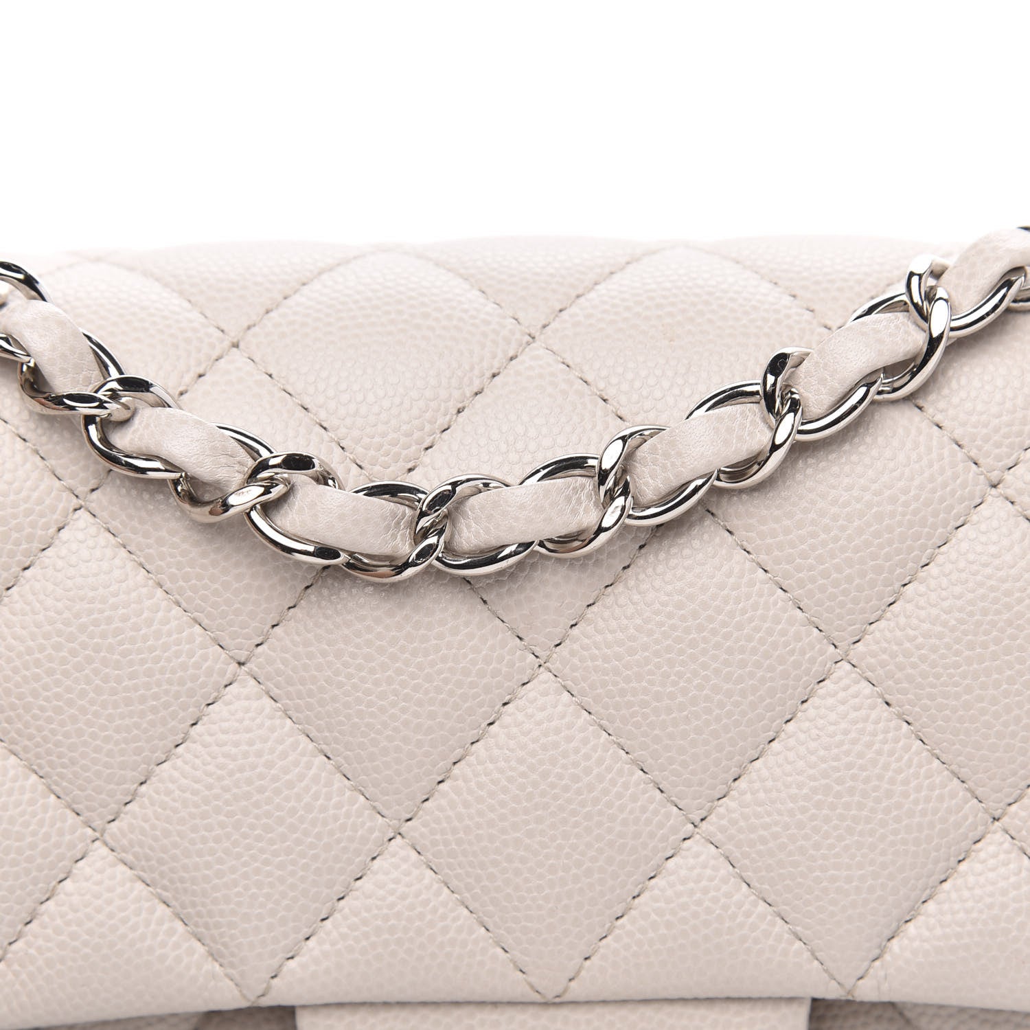 Chanel Caviar Quilted Mini Rectangular Flap White 8 of 12