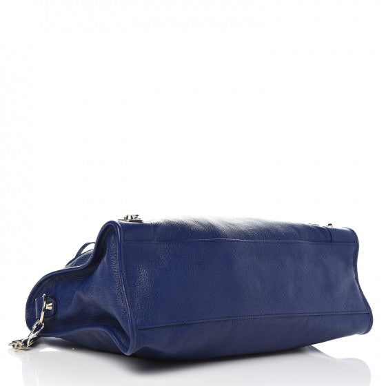 Balenciaga Chevre Gold Metallic Edge Hardware City Bleu Roi 5 of 8