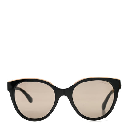 Chanel Acetate CC Butterfly Sunglasses 5414 Black Beige 2 of 9