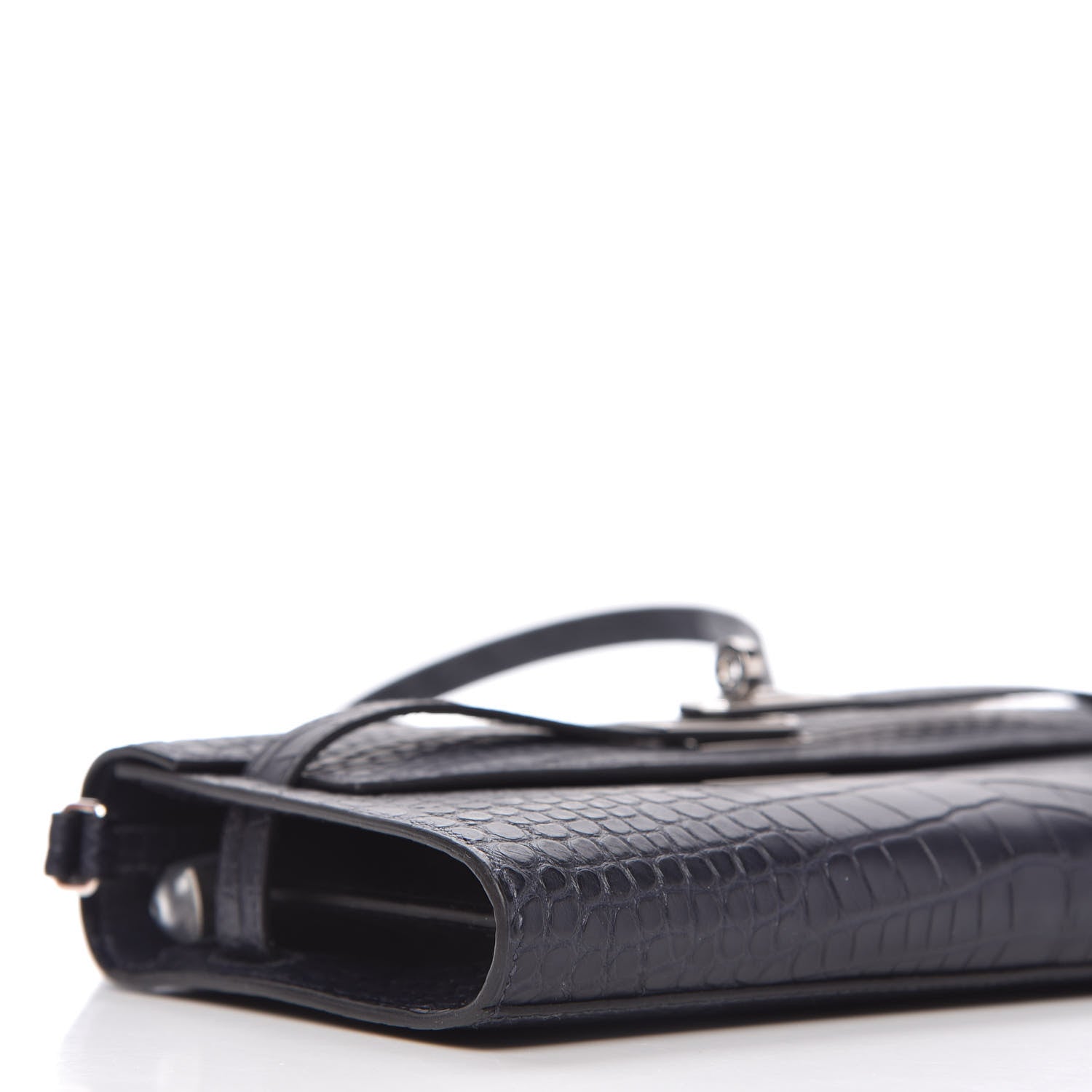 Hermes Matte Alligator Kelly Wallet To Go Bleu Indigo 6 of 10