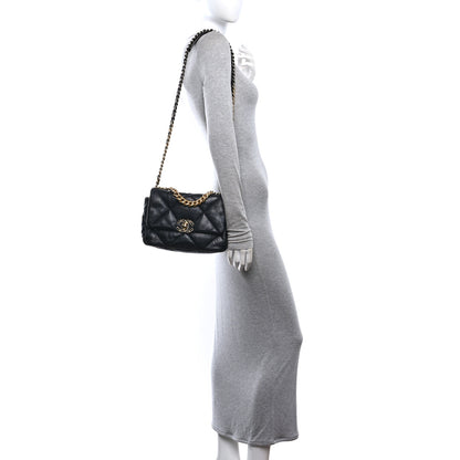 Chanel Lambskin Quilted Medium Chanel 19 Flap Black 2 of 10