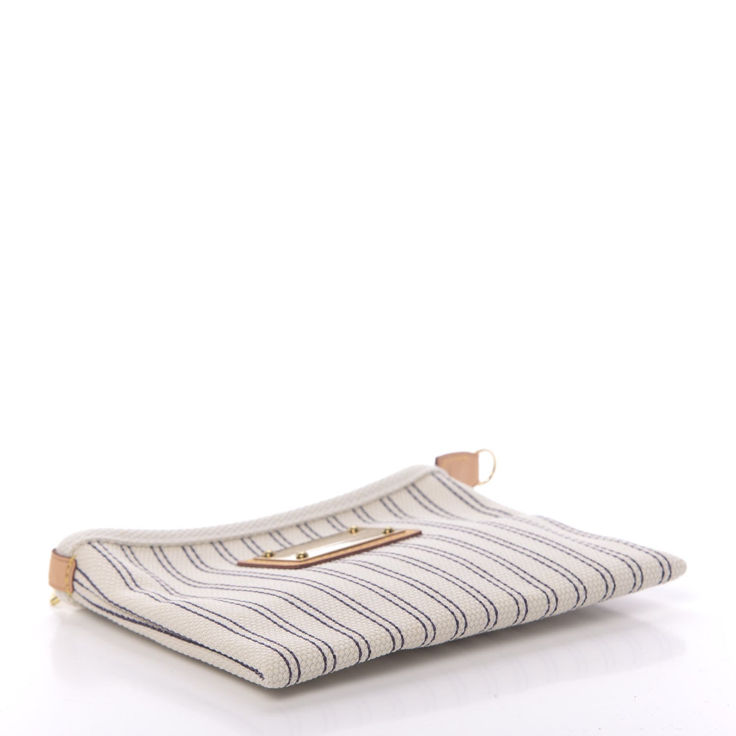 Louis Vuitton Toile Antigua Pochette Plate PM Navy Striped 4 of 8