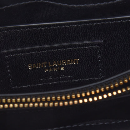 Saint Laurent Velvet Y Quilted Monogram Small Loulou Chain Satchel Black 5 of 12