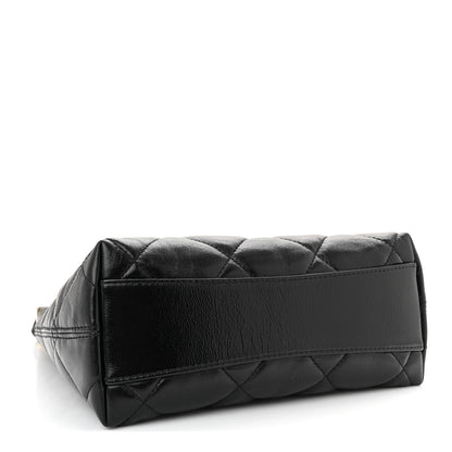 Chanel Shiny Crumpled Lambskin Quilted Small CC Funky Town Hobo Black 4 of 11