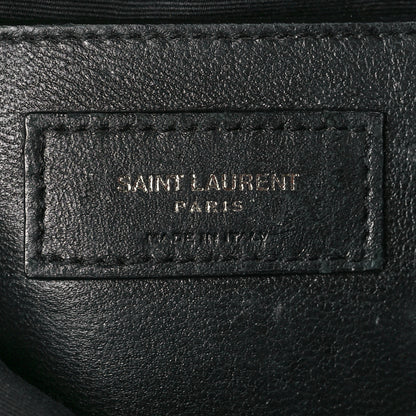 Saint Laurent Crinkled Calfskin Matelasse Monogram Baby Niki Chain Satchel Black 5 of 10