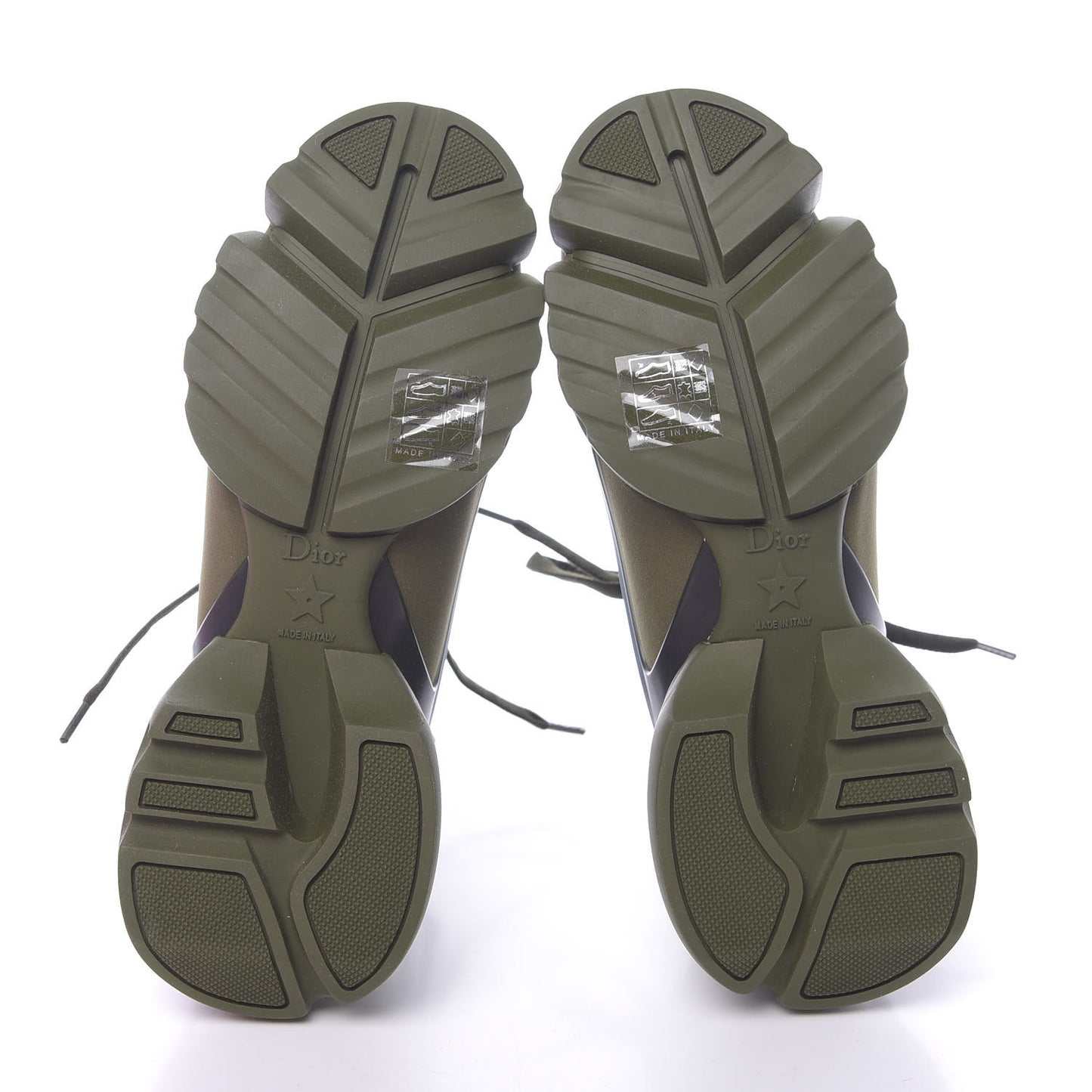 Neoprene Rubber Womens D-Connect Sneakers 35.5 Kaki