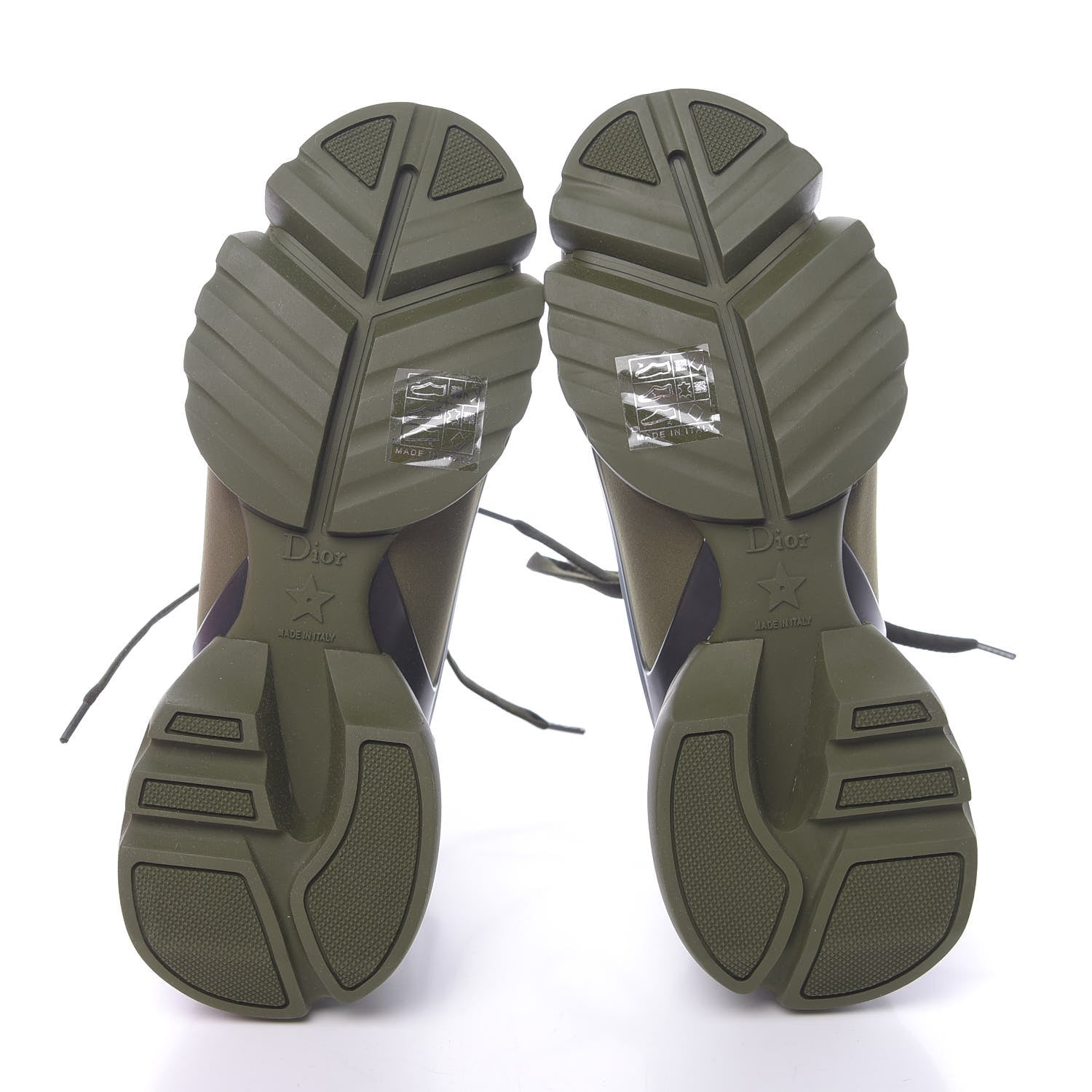 Christian Dior Neoprene Rubber Womens D-Connect Sneakers 35.5 Kaki 5 of 8