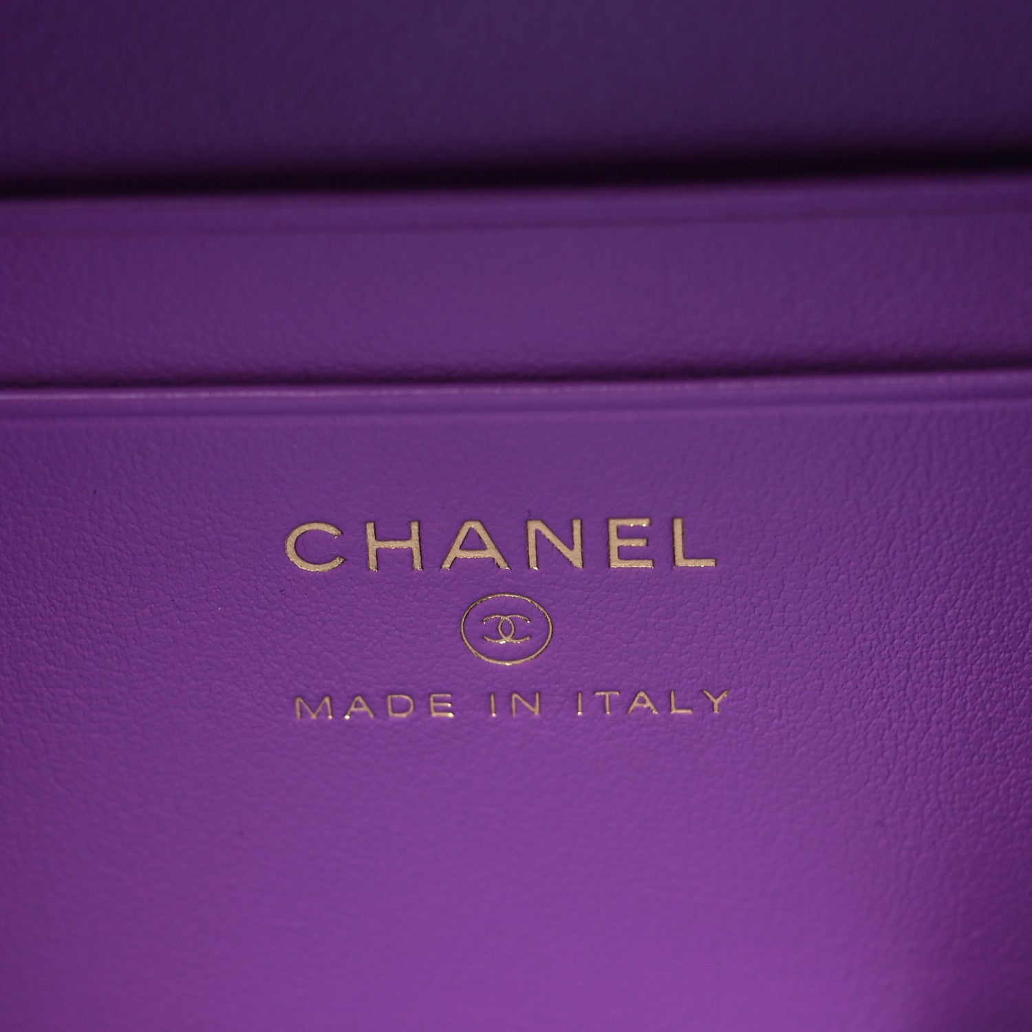 Chanel Tweed Lambskin CC Filigree Vanity Clutch With Chain Purple Multicolor 6 of 9